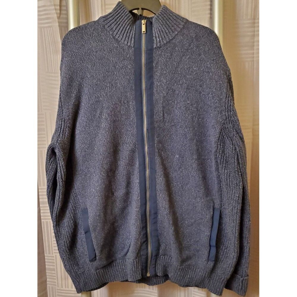 Daniel Hechter Mens Full Zip‎ Up Mock Turtleneck Sweater XXL
